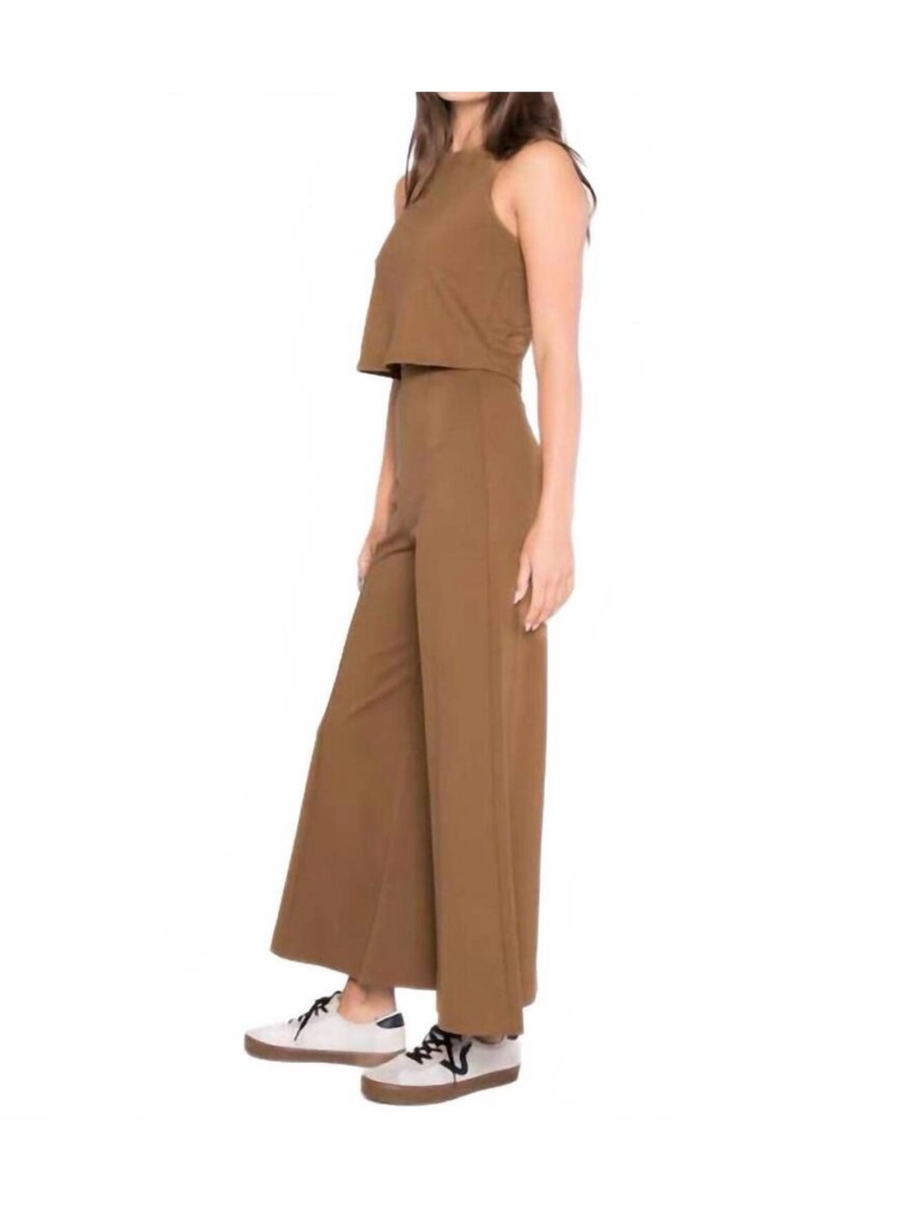 Ripley Rader Camel Ponte Knit Straight Leg Cropped